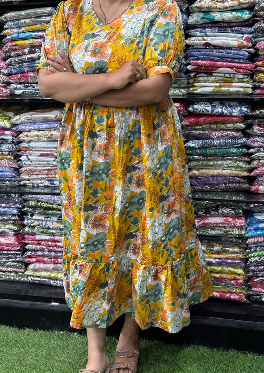 ROUND ONEPIECE ( PURE CAMRIC COTTON)