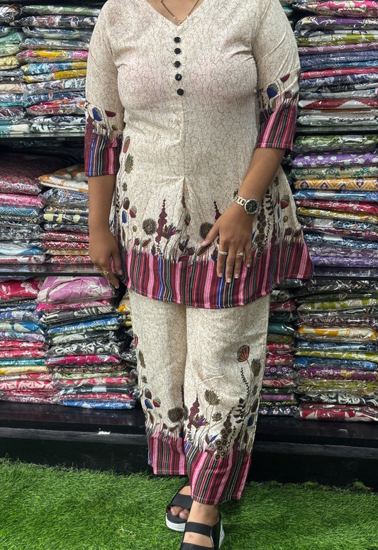 TUNIC WITH PLAZO (MAGIC MIX COTTON)