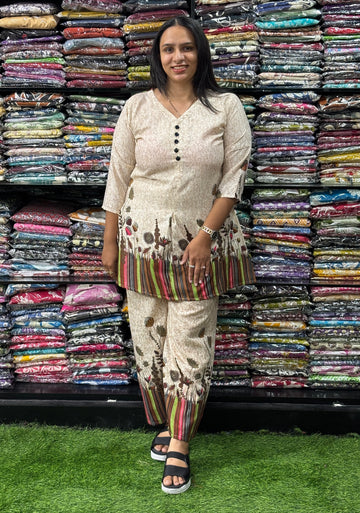 TUNIC WITH PLAZO (MAGIC MIX COTTON)