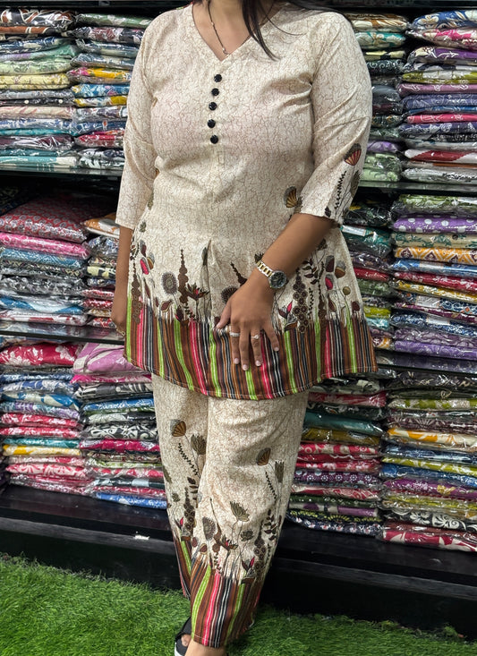 TUNIC WITH PLAZO (MAGIC MIX COTTON)