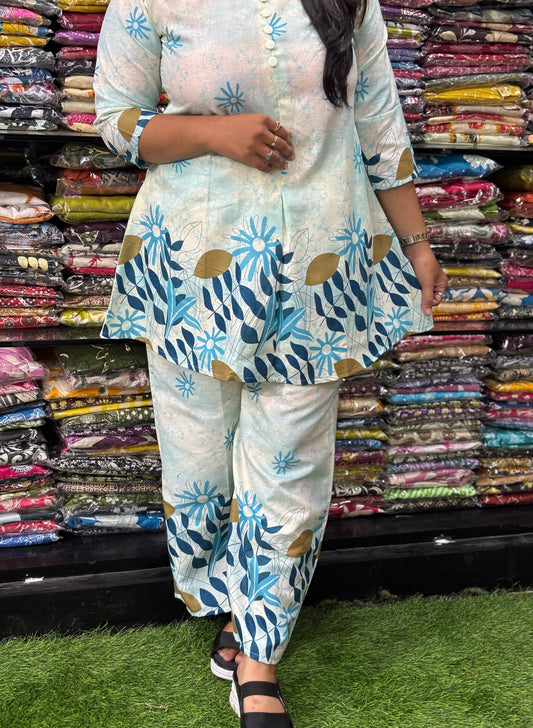 TUNIC WITH PLAZO (MAGIC MIX COTTON)