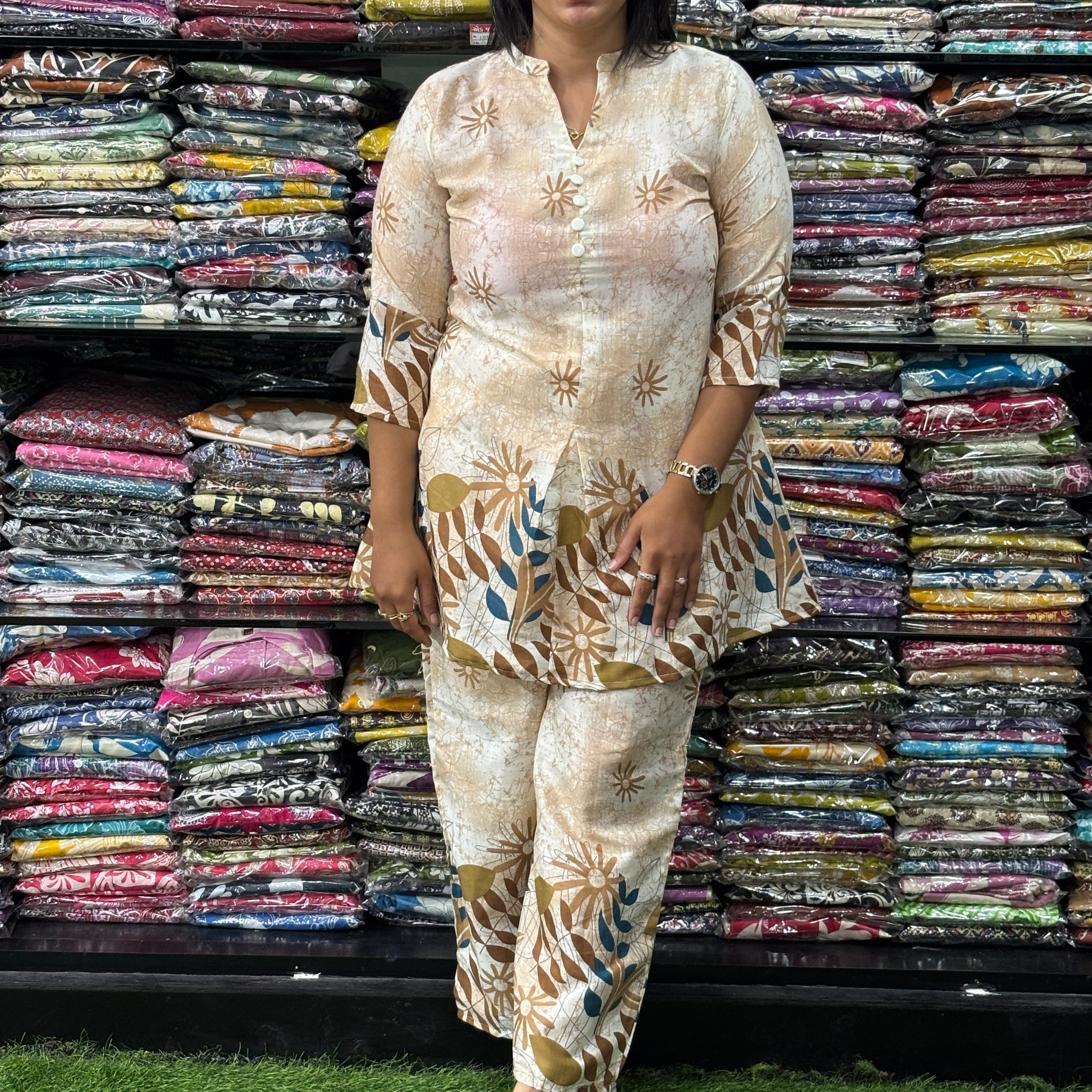 TUNIC WITH PLAZO (MAGIC MIX COTTON)