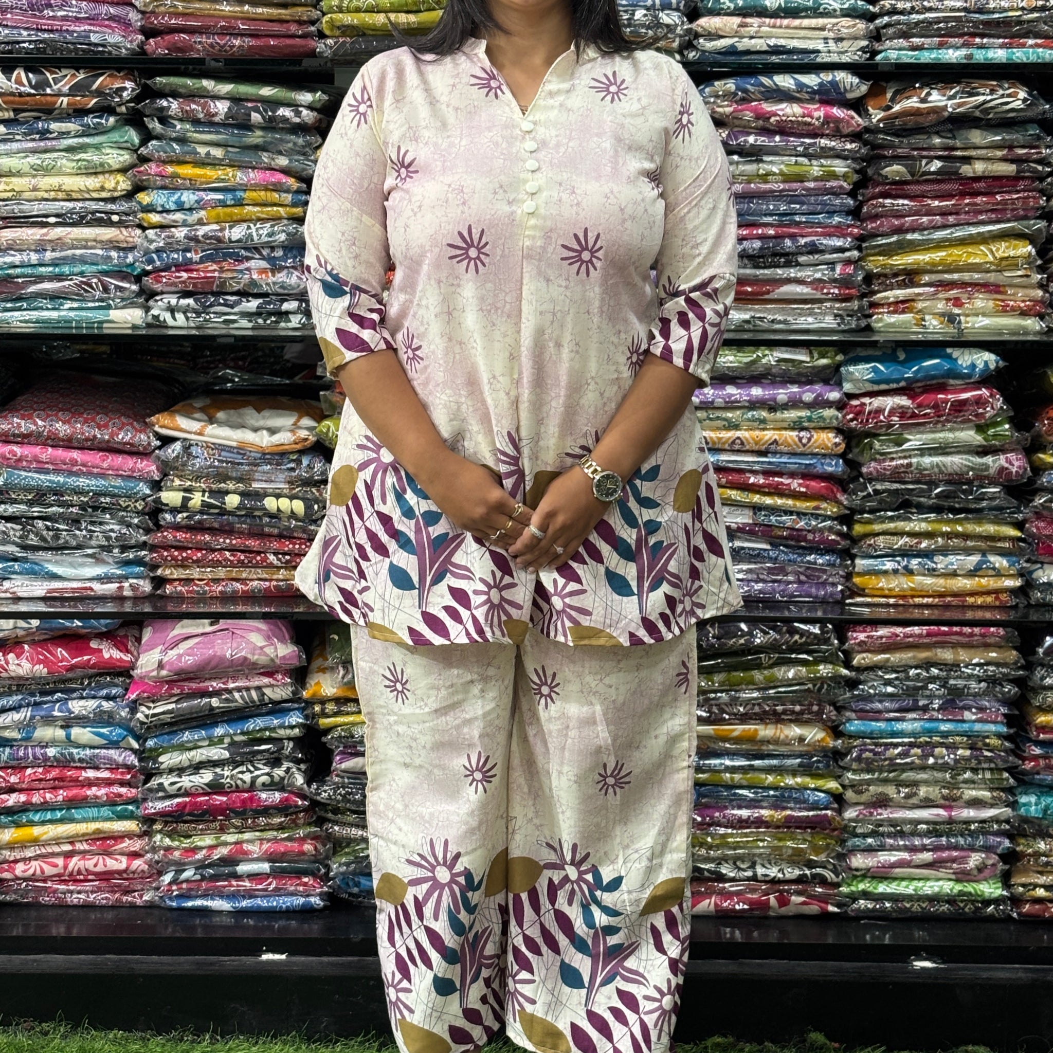 TUNIC WITH PLAZO (MAGIC MIX COTTON)