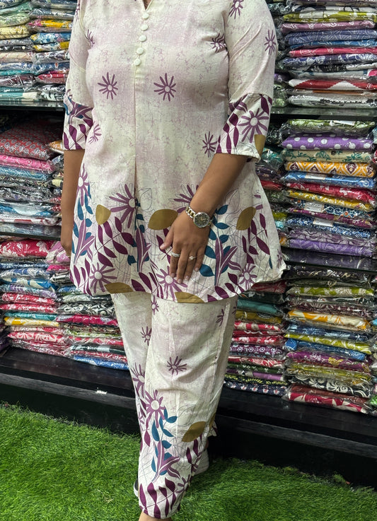 TUNIC WITH PLAZO (MAGIC MIX COTTON)