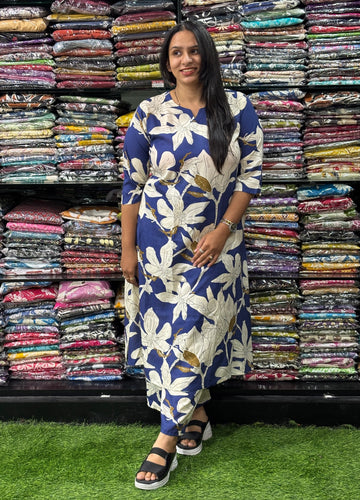 ALINE KURTI WITH PLAZO (PURE RAYON)