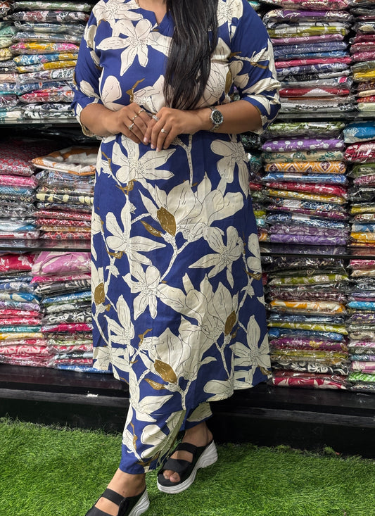 ALINE KURTI WITH PLAZO (PURE RAYON)