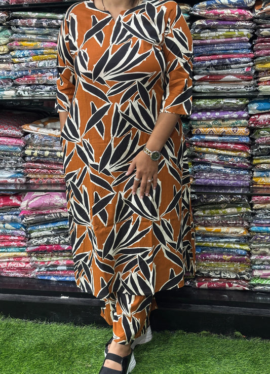 ALINE KURTI WITH PLAZO (PURE RAYON)