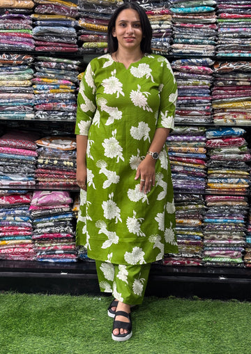 ALINE KURTI WITH PLAZO (MAGIC MIX COTTON)