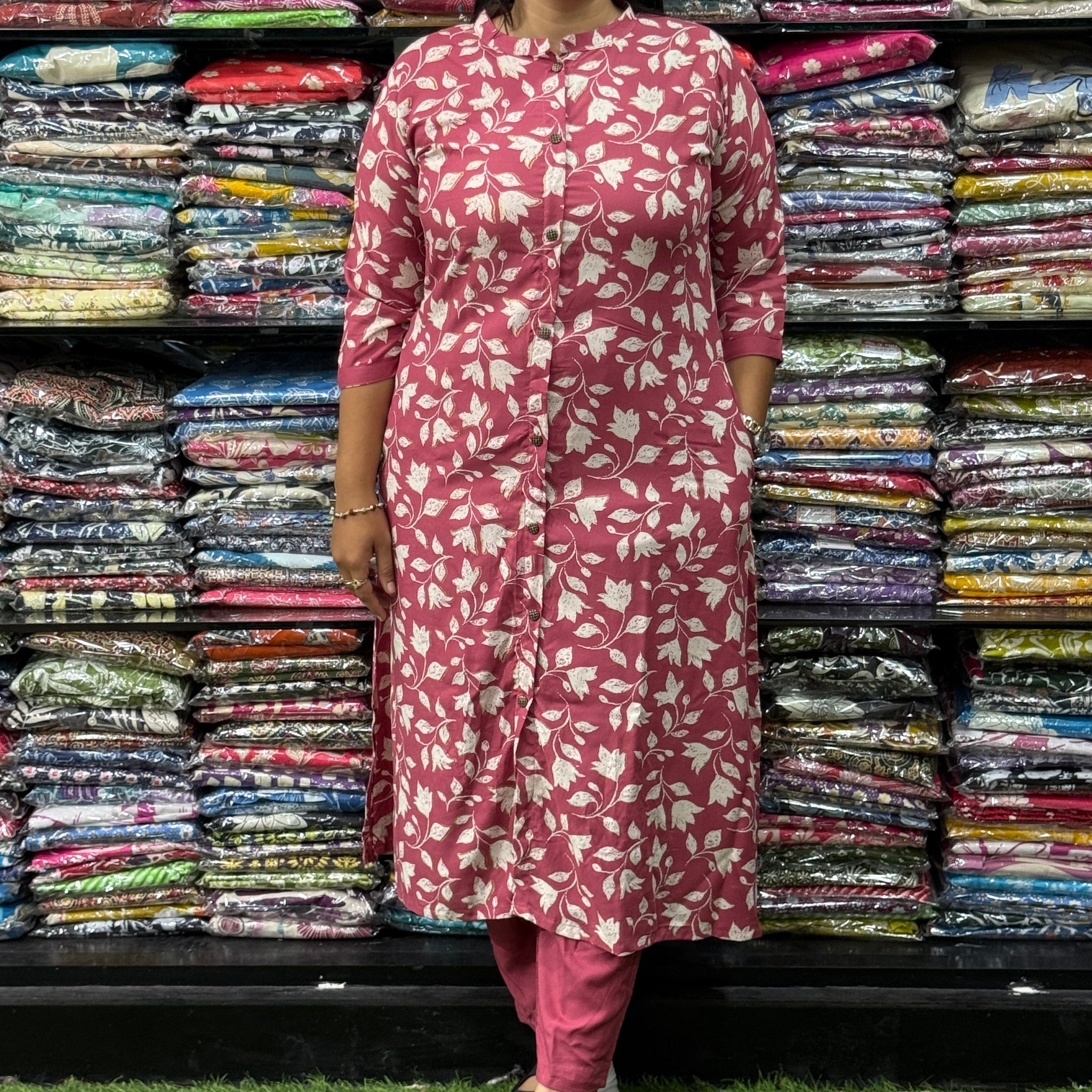 ALINE KURTI WITH PANT (PURE HEAVY RAYON)