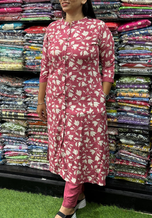 ALINE KURTI WITH PANT (PURE HEAVY RAYON)