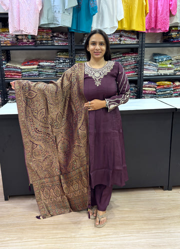 ROUND KURTI PLAZA DUPATTA (MAL CHANDERI)