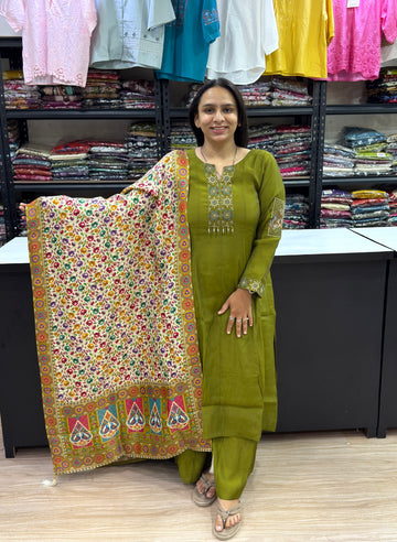 ROUND KURTI PLAZA DUPATTA (MAL CHANDERI)
