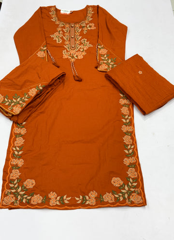 STRAIGHT KURTI PLAZO DUPATTA (FLEX COTTON)