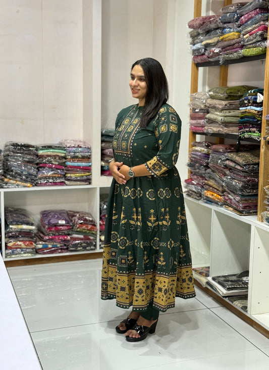 ROUND KURTI PANT DUPATTA (CAMRIC COTTON)