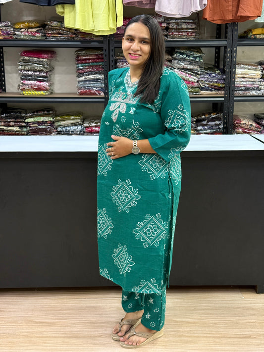 STRAIGHT KURTI PLAZO DUPATTA (MAGIC COTTON)