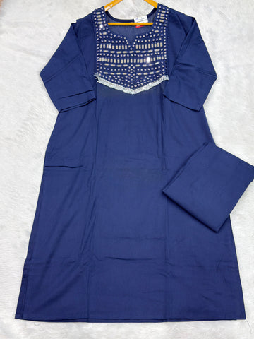 STRAIGHT KURTI PANT (FLEX COTTON,WITH WORK)
