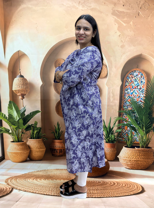 ALINE SINGLE KURTI (PURE CAMRIC COTTON)