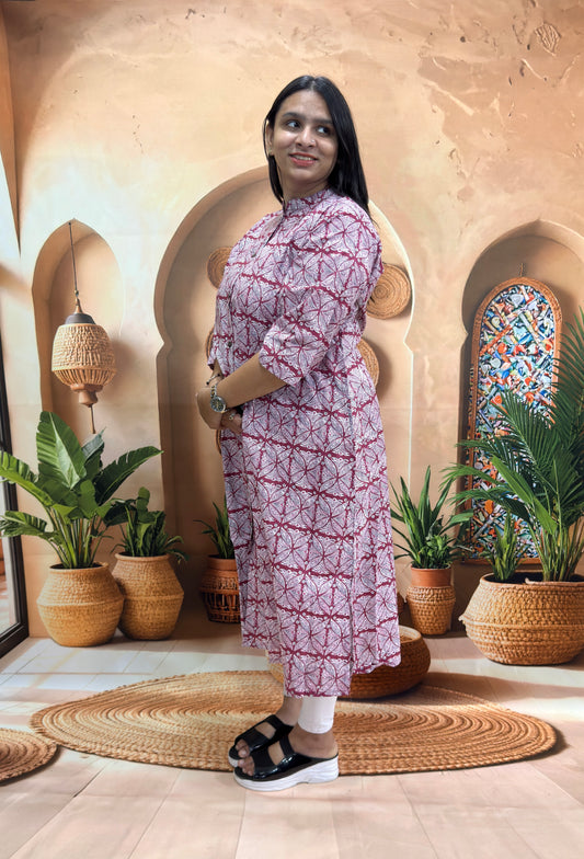 ALINE SINGLE KURTI (PURE CAMRIC COTTON)