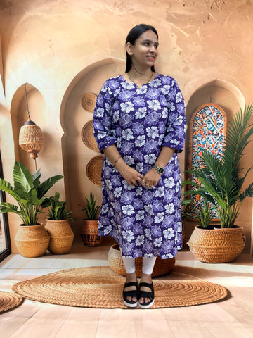 ALINE SINGLE KURTI (PURE CAMRIC COTTON)