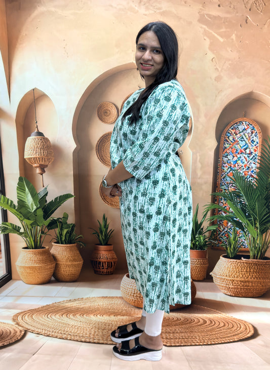 ALINE SINGLE KURTI (PURE CAMRIC COTTON)