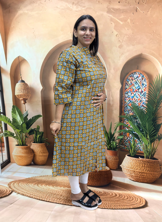 ALINE SINGLE KURTI (PURE CAMRIC COTTON)