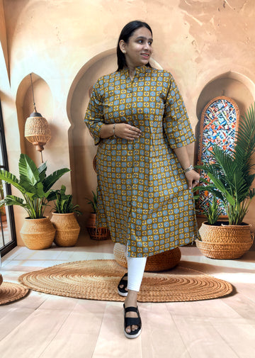 ALINE SINGLE KURTI (PURE CAMRIC COTTON)