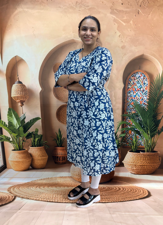 ALINE SINGLE KURTI (PURE CAMRIC COTTON)