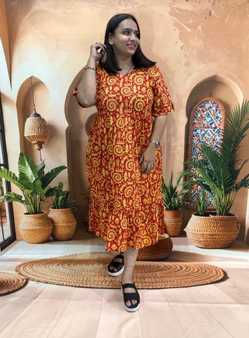 ROUND ONEPIECE (PURE CAMRIC COTTON)
