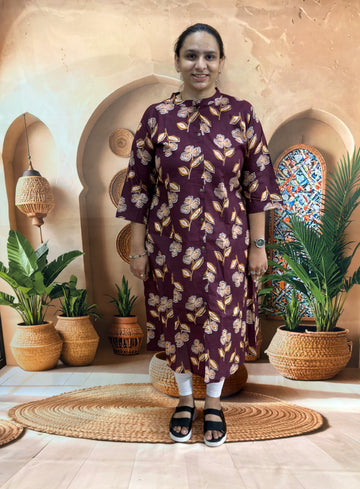 ALINE SINGLE KURTI (PURE CAMRIC COTTON)