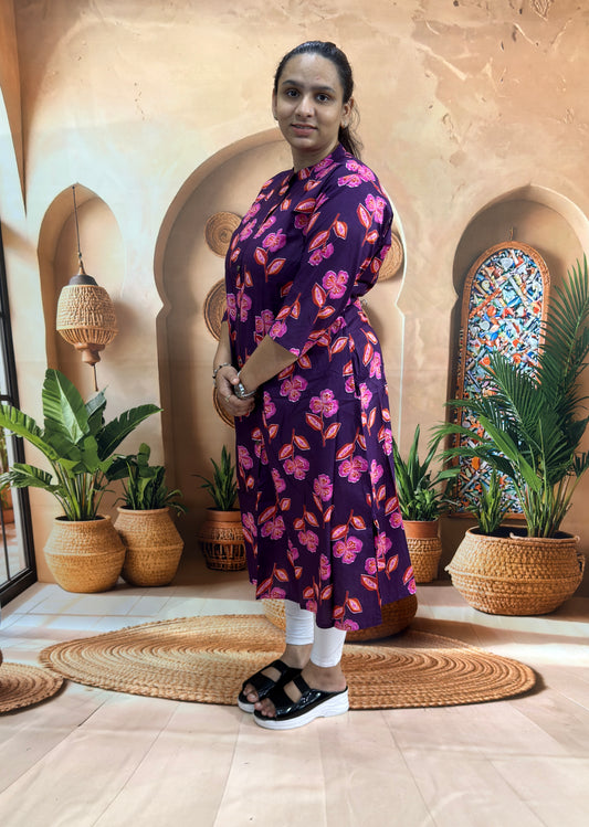 ALINE SINGLE KURTI (PURE CAMRIC COTTON)