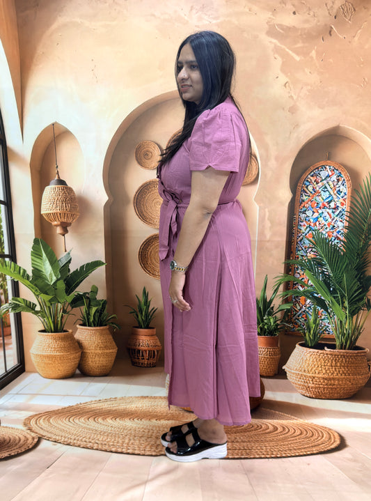 ROUND ONEPIECE (PURE CAMRIC COTTON)