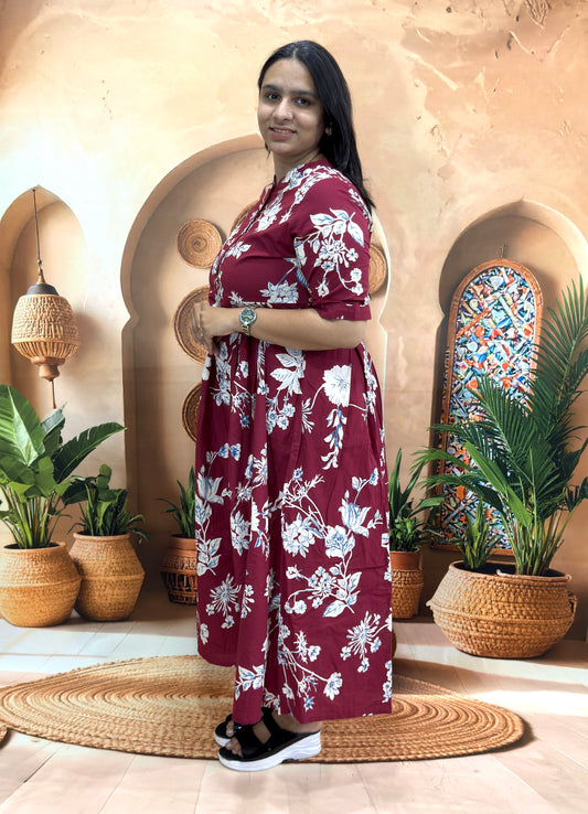 ROUND ONEPIECE (PURE CAMRIC COTTON)
