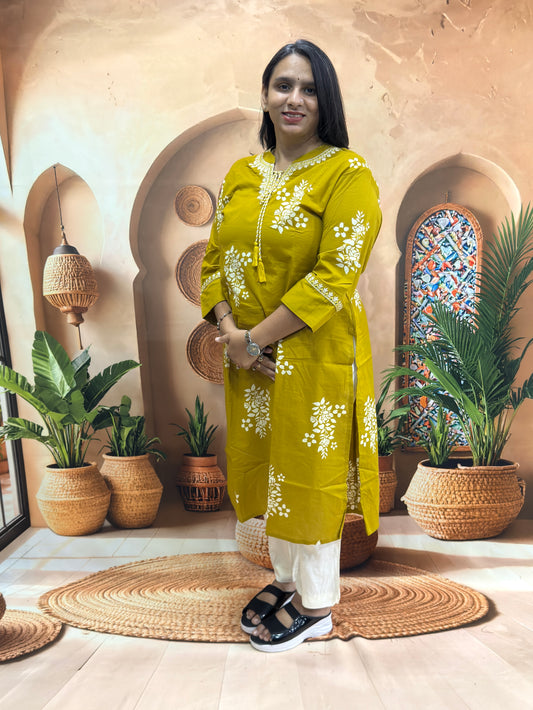 STRAIGHT KURTI (CAMRIC COTTON)