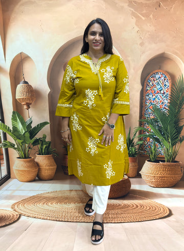 STRAIGHT KURTI (CAMRIC COTTON)