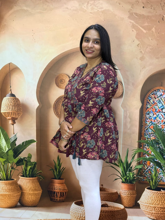 ROUND TUNIC (PURE CAMRIC COTTON)