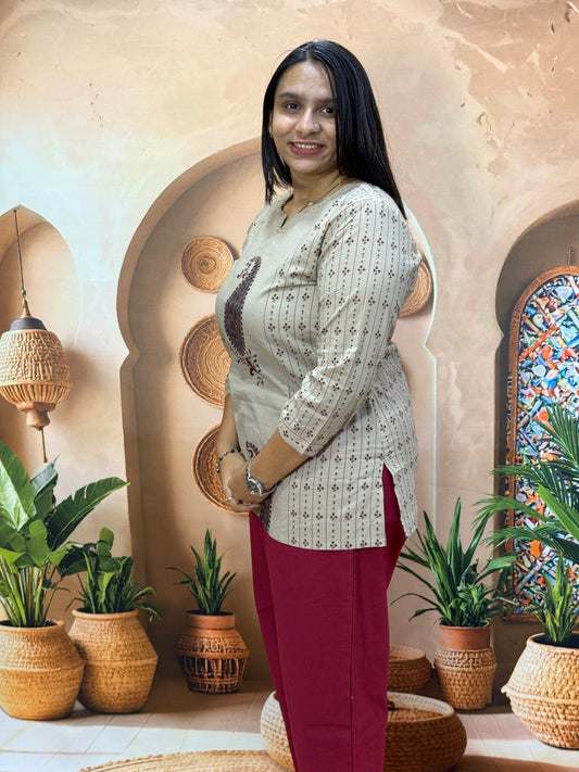 STRAIGHT TUNIC (PURE CAMRIC COTTON)