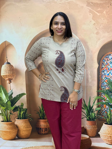 STRAIGHT TUNIC (PURE CAMRIC COTTON)