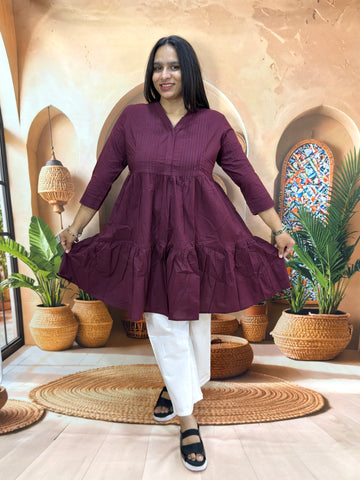 LONG ROUND TUNIC (PURE CAMRIC COTTON)