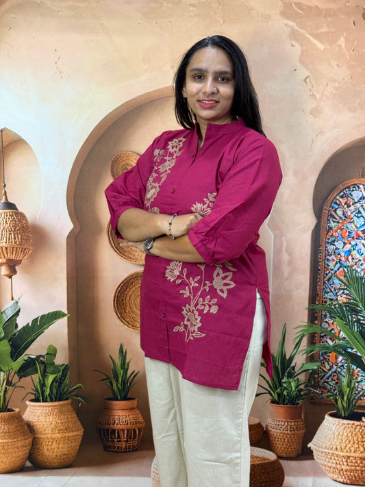 STRAIGHT TUNIC (DHABU COTTON)