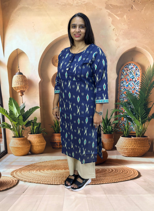 STRAIGHT KURTI (PURE CAMRIC COTTON)
