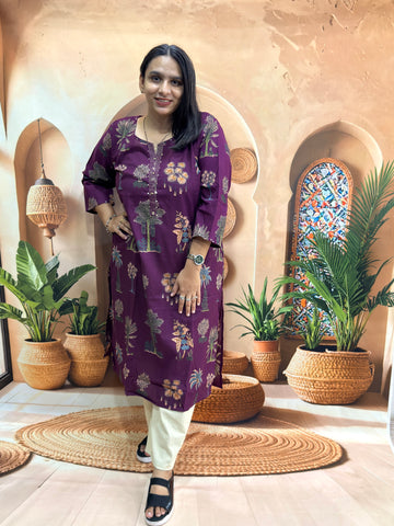 STRAIGHT KURTI (PURE CAMRIC COTTON)