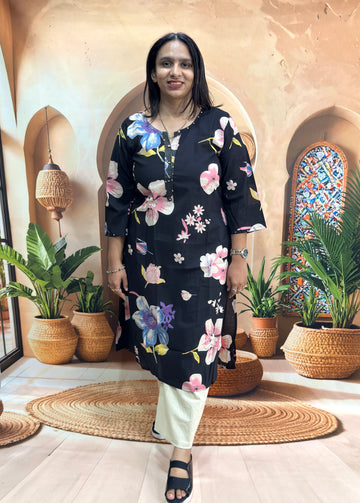 STRAIGHT KURTI (PURE CAMRIC COTTON)
