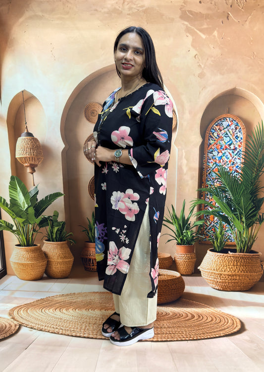 STRAIGHT KURTI (PURE CAMRIC COTTON)