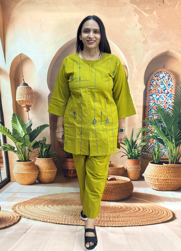 CORDSET  (DHABU COTTON , WITH WORK)