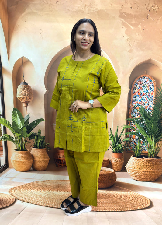 CORDSET  (DHABU COTTON , WITH WORK)