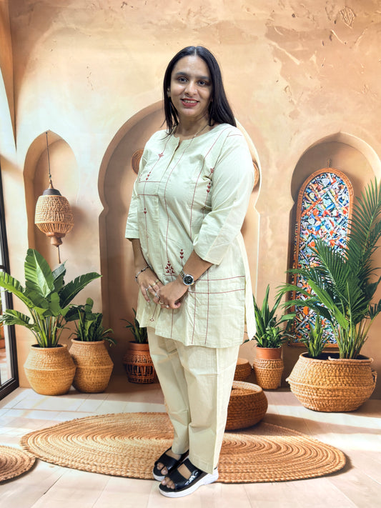 CORDSET  (DHABU COTTON , WITH WORK)