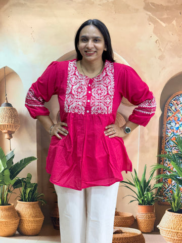 ALINE TUNIC (FLEX COTTON , WITH WORK)
