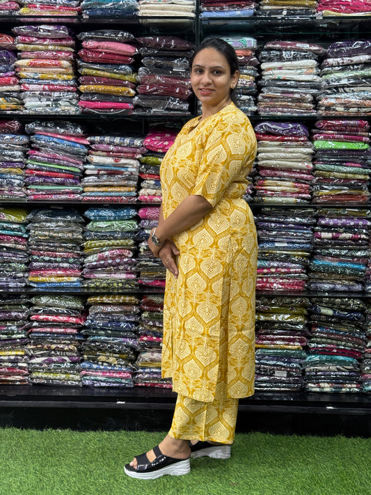 STRAIGHT KURTI PLAZO (RAYON)