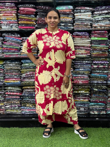 STRAIGHT KURTI PLAZO (RAYON)