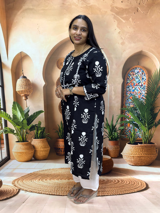 STRAIGHT KURTI (PURE CAMRIC COTTON)